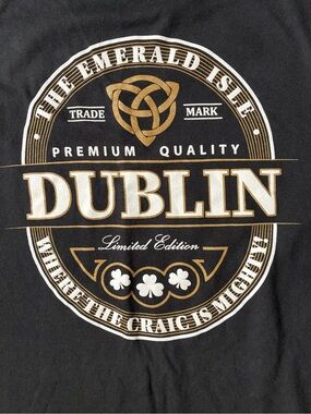 Traditional Craft Wear Dublin Ireland Graphic Tee Sustainable Celtic Shirt US M